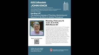 UW-AOS Colloquium - February 16, 2026 - John Knox