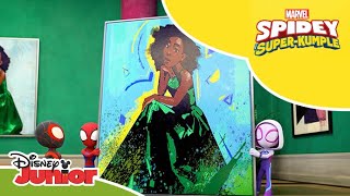 🎨 Atak na dzieła sztuki! | Spidey i Super-Kumple | Disney Junior Polska