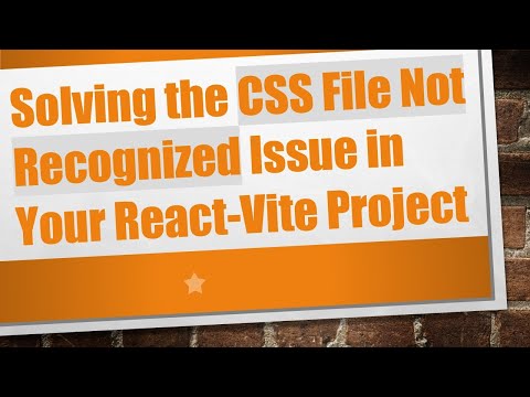 Solving the CSS File Not Recognized Issue in Your React-Vite Project