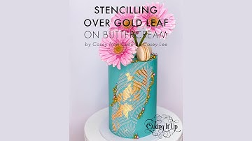 Stencilling over Gold leaf