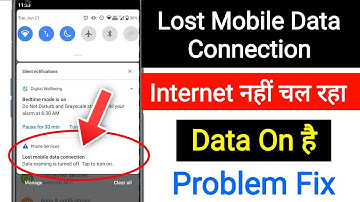 Lost mobile data Connection || Data roaming is turned off Tap to turn on || No Internet On Roaming