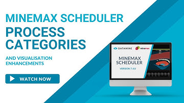 Minemax Scheduler with Process Categories and Visualisation Enhancements