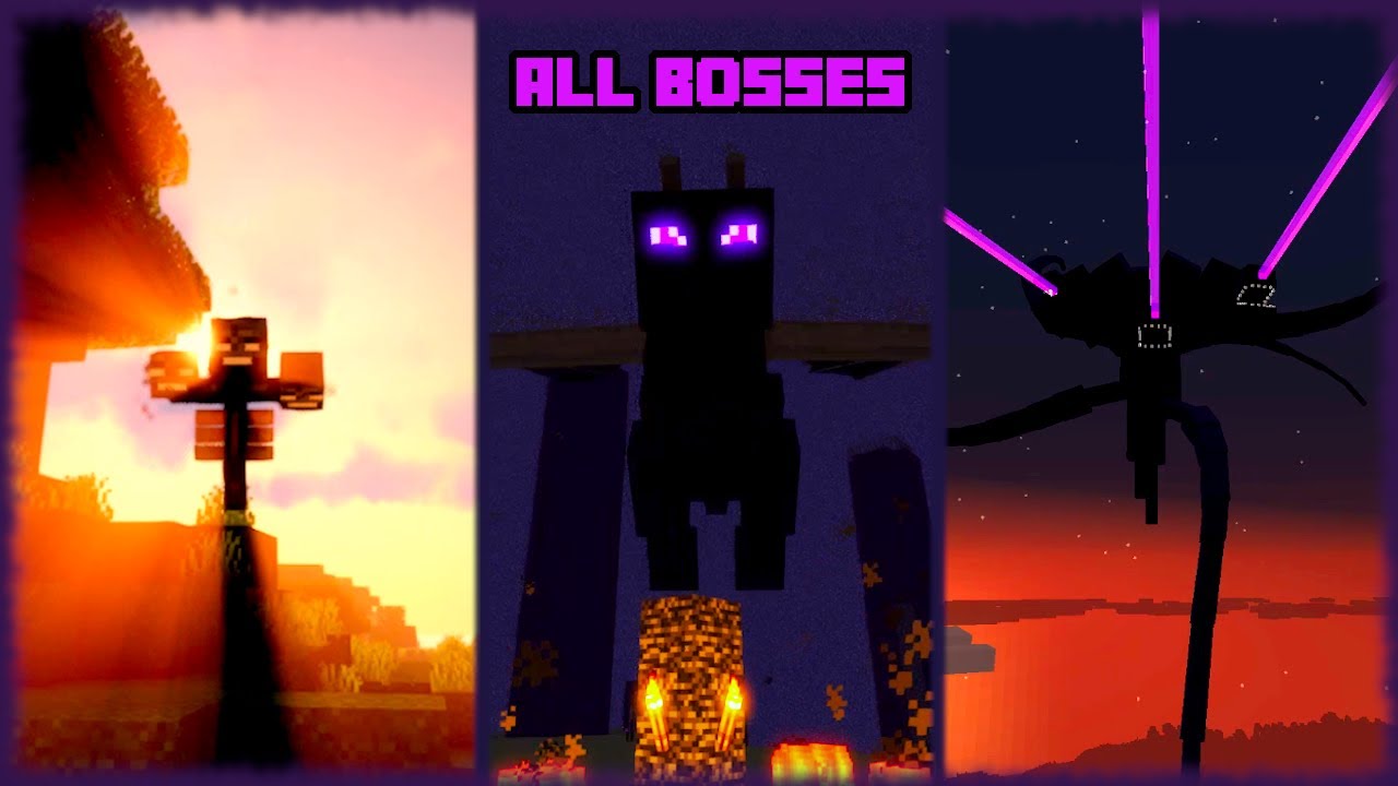 Minecraft All Bosses - YouTube