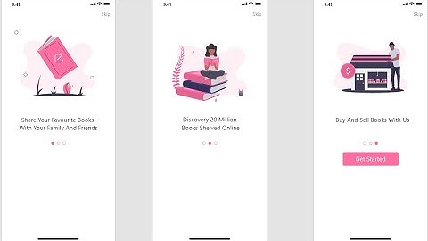 Bookstore UI with flutter intro screen || part 1