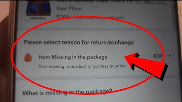 Meesho Return Exchange Showing Item Missing in the package meaning in hindi