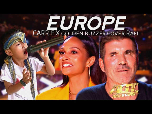 This kids cover the song Europe Carrie and got the golden buzzer from the judges|AGT 2023 class=