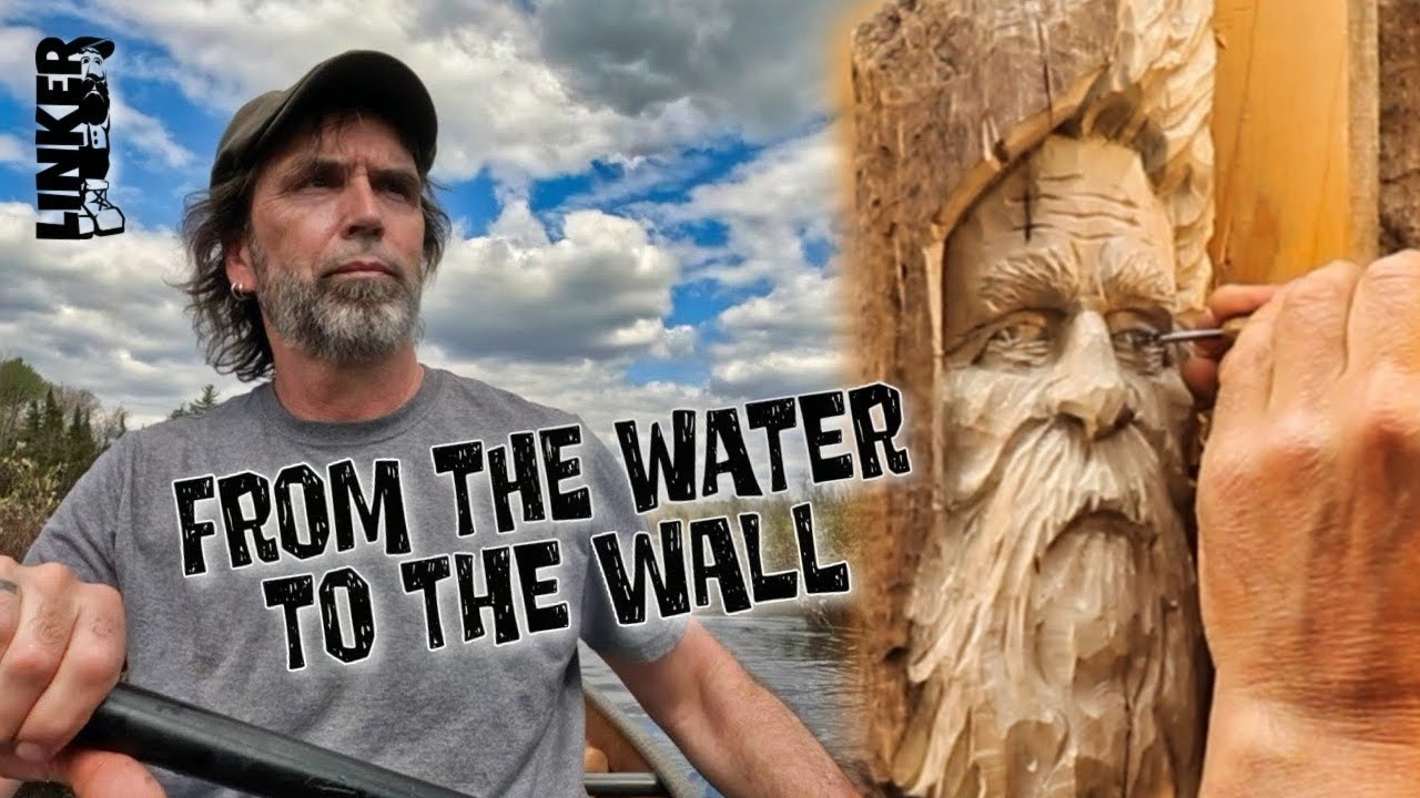 Carving an Old Man in a Beaver Chewed Stick