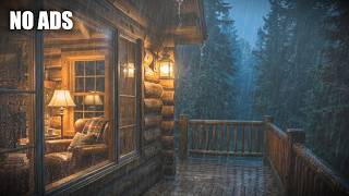 Fall Asleep in Minutes: Heavy Rain on Log Cabin Porch for Severe Insomnia (No Ads) screenshot 2