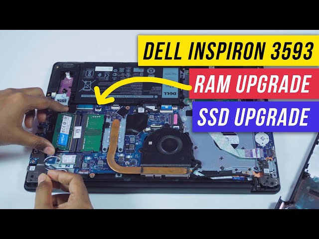 Dell Inspiron 3593 RAM Upgrade to 12GB, SSD Upgrade Disassembly