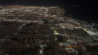 4K - Night Landing - Las Vegas - Harry Reid Airport (McCarran) - (KLAS) - April 26, 2023 - A320