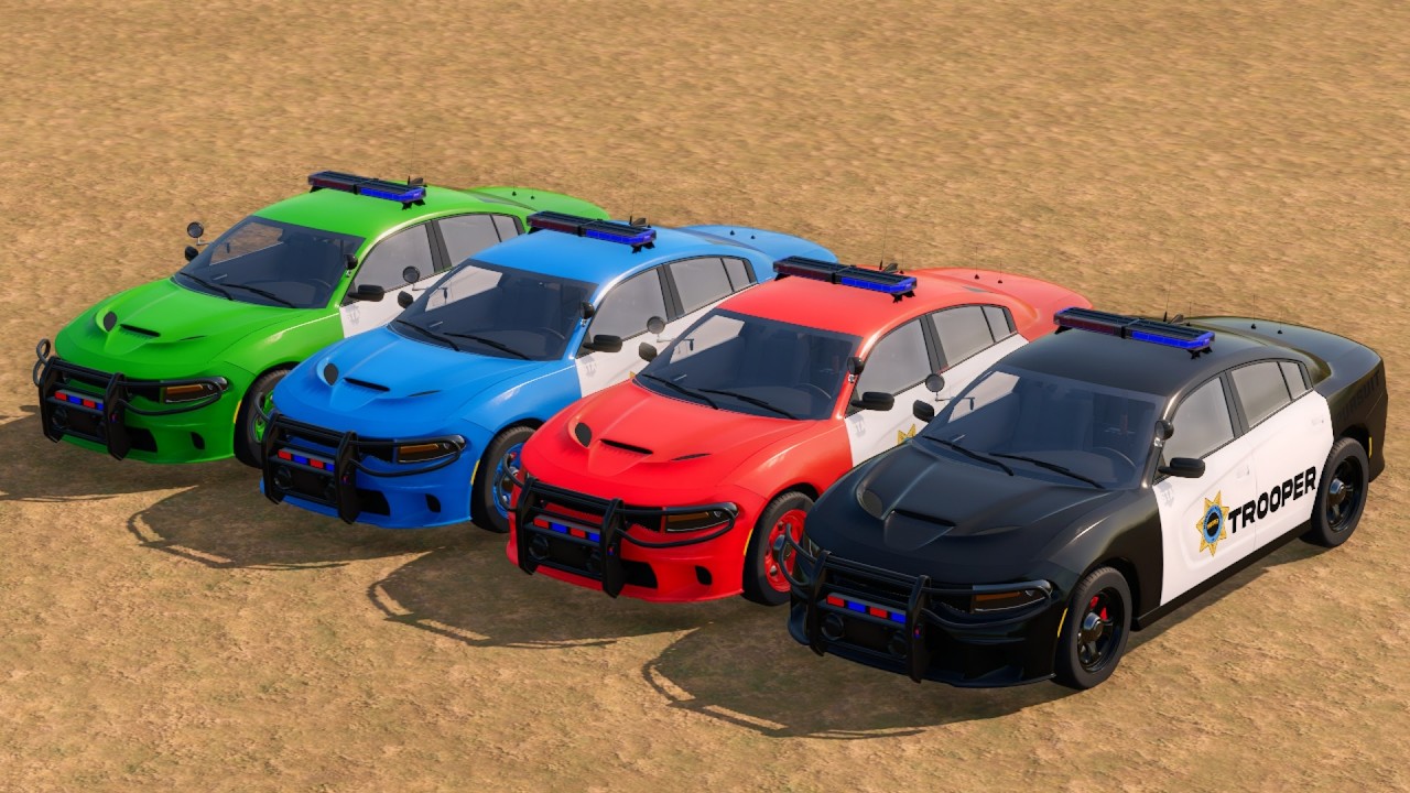 Tranporting Coloful Rainbow Police Cars - Farming Simulator 22 #15