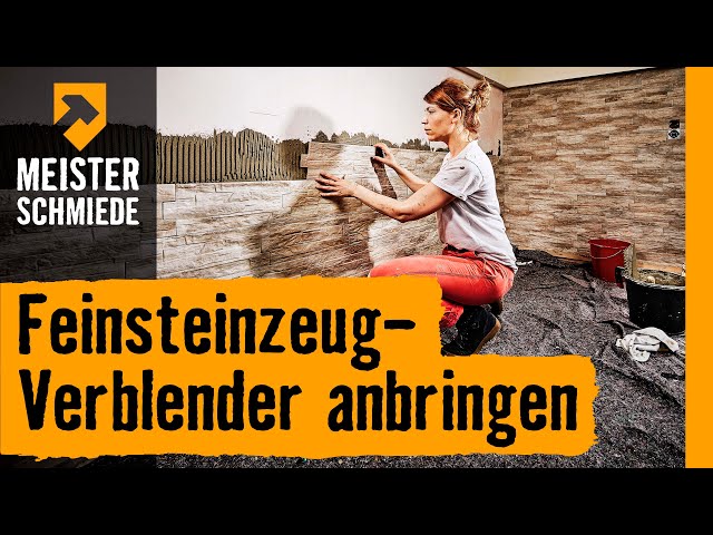 Feinsteinzeug-Verblender anbringen