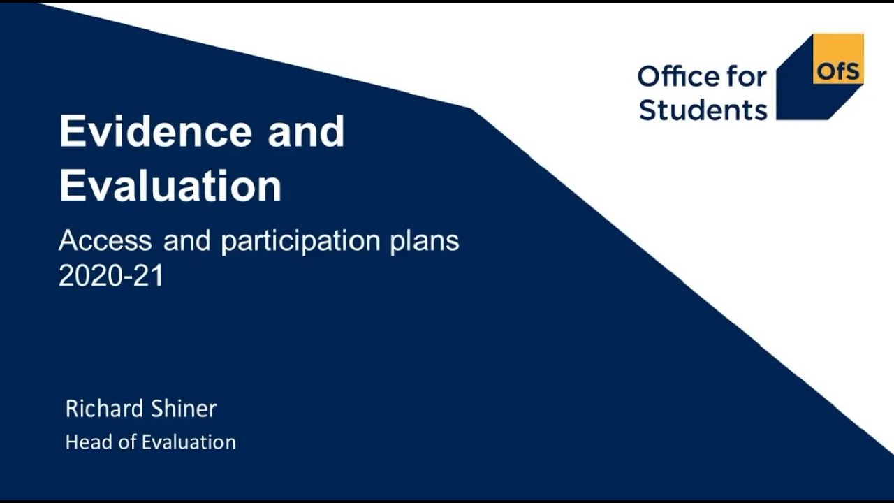 Access and participation plans Evidence and evaluation YouTube