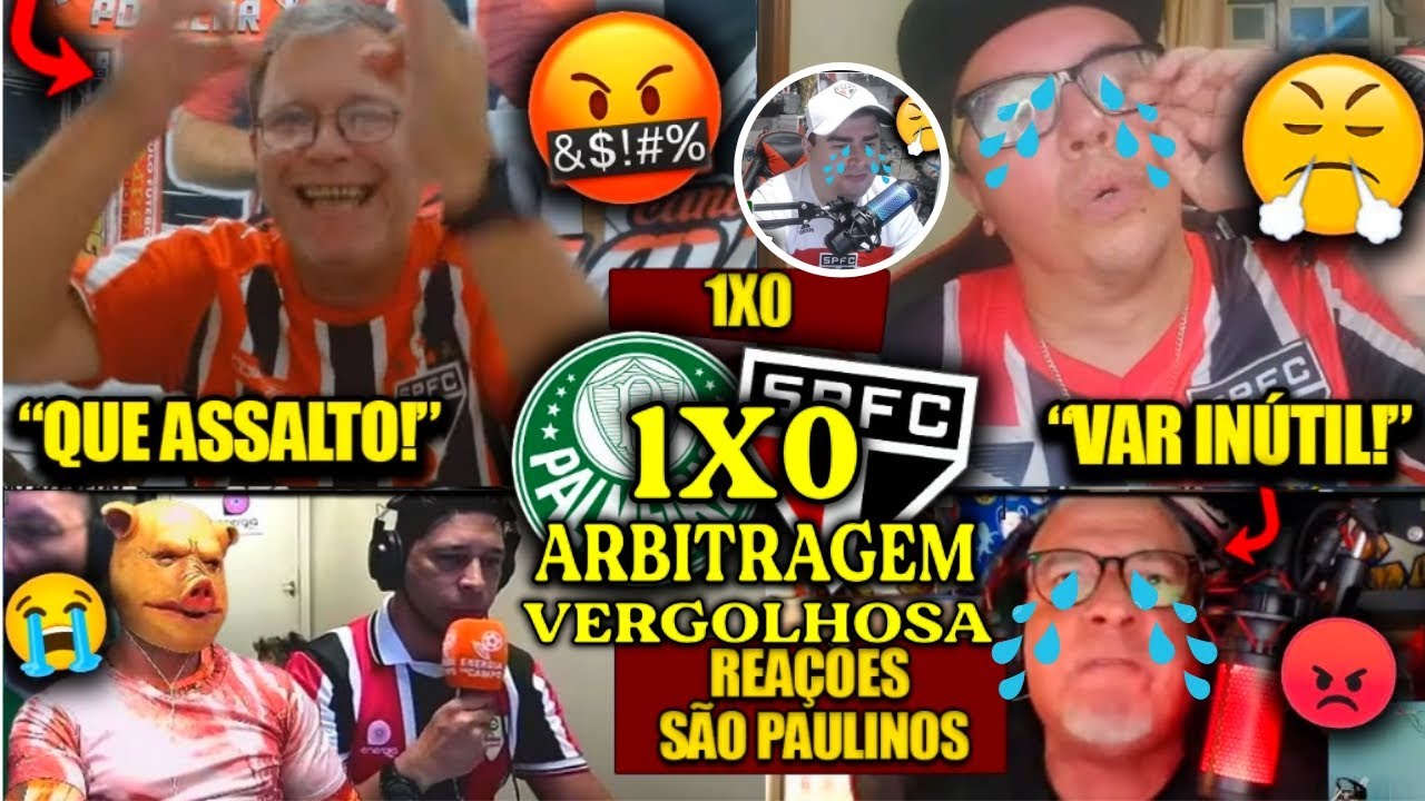 NÃO RIR! REAÇÕES SÃO PAULINOS FURIOSOS com a ELIMINAÇÃO PALMEIRAS 1X0 ...