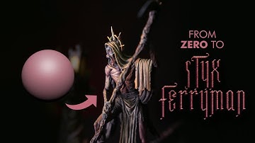 Timelapse: from zero to Styx Ferryman - 3d modeling and painting process