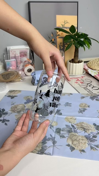 ASMR Unboxing: Butterfly & Holly Jolly Cups 🦋🎄 #asmr #relatable #drink #homemade #diy