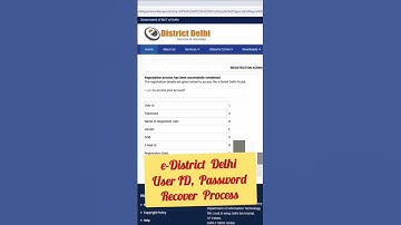 How to Recover e-District Delhi UserID & Password #shorts #edistrictdelhi #forgetpassword #userid