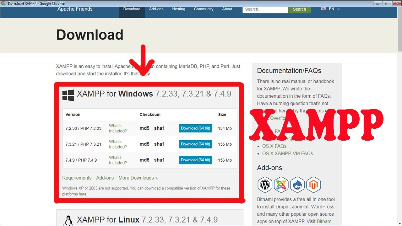 download xampp  New Update  Download dan Instal XAMPP di Windows 10 64 bit