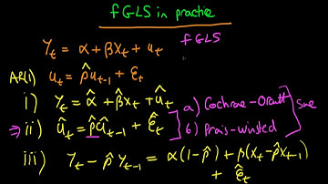 A Full Course in Econometrics Lecture 135 | fGLS for Serially Correlated Errors