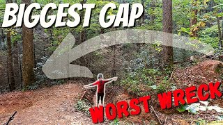 My WORST MTB Crash on the BIGGEST Gap I've Ever Attempted!  Avery Creek Trail Pisgah Black Diamond