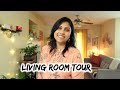 Living Room Tour in Canada - Budget friendly Rented House Decor ideas