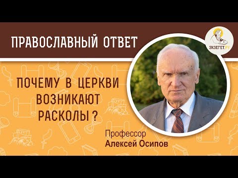 Почему в Церкви возникают расколы ? Профессор Алексей Ильич Осипов