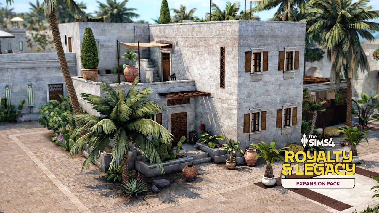 The Sims 4 Royalty & Legacy Pack | Luxury Courtyard Estate | Speed build no cc