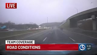 Tracking heavy rain and wind that could impact drivers