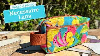 Como Fazer Necessaire Box com Bolso Frontal | Molde Grátis + Aula Completa