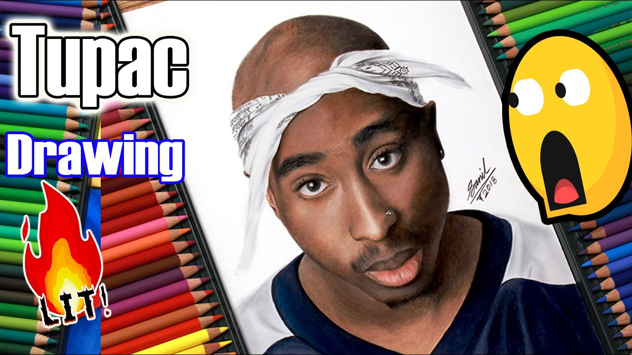 Drawing Of 2pac Tupac Shakur Youtube