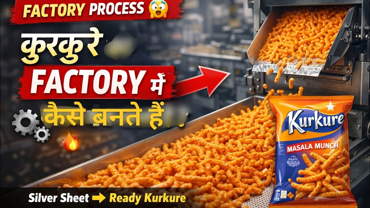 Kurkure Kaise Banta Hai? 😱 Factory Process | Snack Making Machine