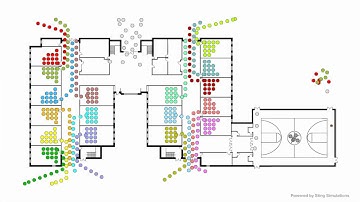 Fire drill animation created using Yellowjacket Sting Simulation Editor