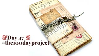 💯 Day 47 💯 Vintage envelopes / Flip out Folio / Junkjournal #the100dayproject