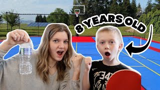 CHALLENGING AN 8 YEAR OLD TRICK SHOT SUPERSTAR! | Match Up