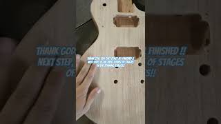 DIY GUITAR PROGRESS: SANDING DONE!#guitar #3000watchtime #guitarmaintenance #evh5150 #diyguitar