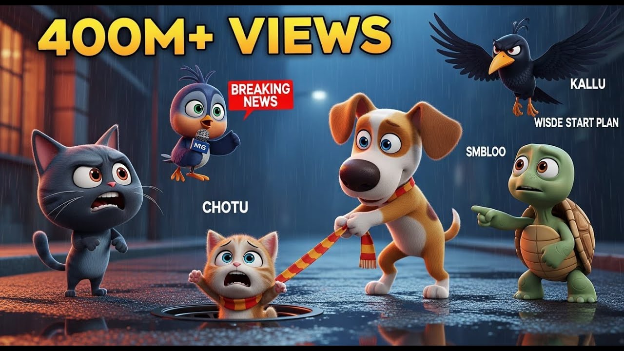 Street Dog Saves a Trapped Kitten in the Rain | Emotional Rescue Story