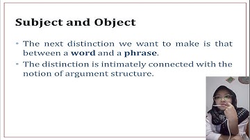 Syntax II : Argument Structure