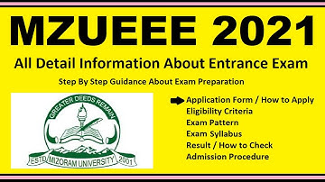 MZUEEE 2021 - Notification, Dates, Application, Eligibility, Admit Card, Pattern, Syllabus, Result