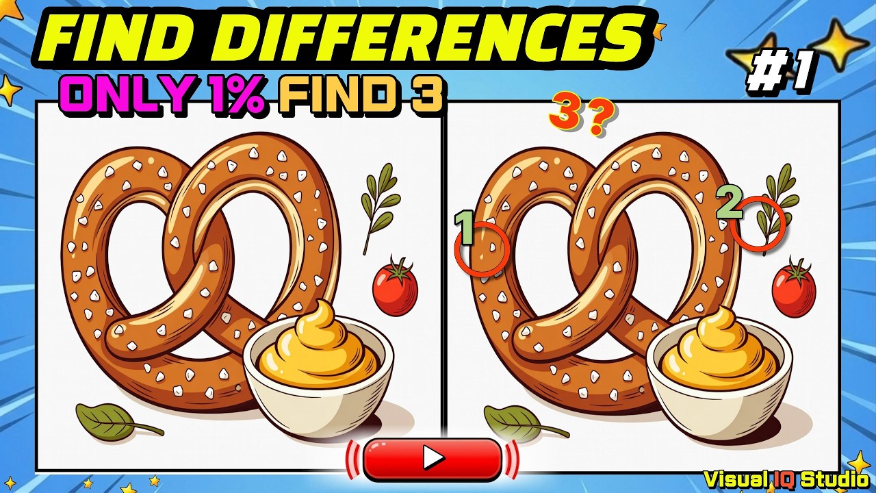 🧩 Find 3 Differences in 60 Seconds! | Visual IQ Challenge - YouTube