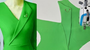 Unique notch neck design techniques with easy method✨️Sewing yips and tricks💝