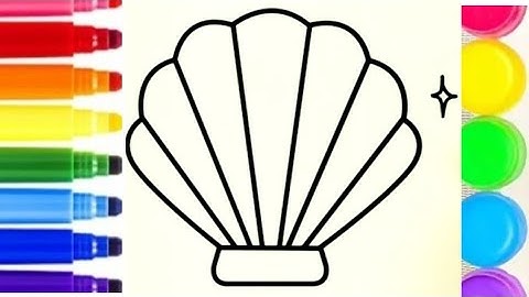 How to draw a Scallop | Step by step scallop drawing with colors #drawing #scallops