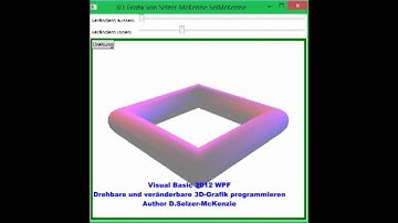 Visual Basic 2012 WPF Drehbare veränderbare 3D-Grafik programmieren von SelMcKenzie Selzer-McKenzie
