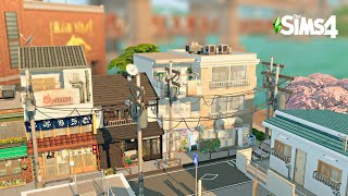 Japanese City Street  | Stop Motion Build | The Sims 4 | No CC