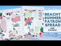 PLAN WITH ME | BEACHY SUMMER PATRON SPREAD FOR RHONDA | THE HAPPY PLANNER