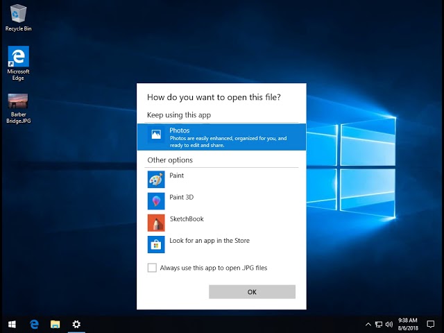 Restore the Windows Photo Viewer on Windows 10 