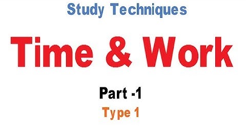 Time And Work Shortcut Trick To  Solve Problem Quickly [In Hindi] Part -1