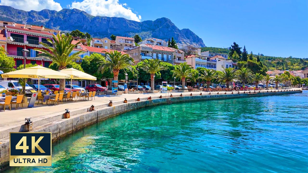 Podgora Croatia 4K Makarska Riviera Walking Tour 2024