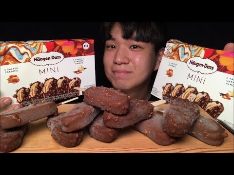 (SUB)하겐다즈 아이스크림  먹방!! 단짠단짠 ice Cream!!  salted caramel, vanilla  Haagen Dazs  Mukbang eating sound