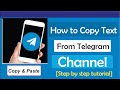 How To Copy Text From Telegram Channel