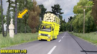 Truck Swallows On The Spooky Road Loading Wood   Driverstory 10